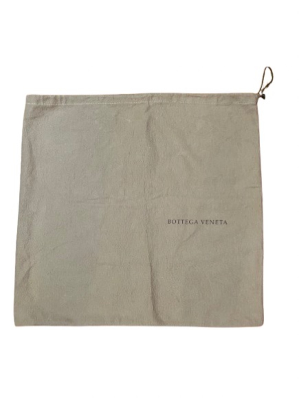 Bottega Veneta Made In Italy Beige Logo Drawstring Large Purse Dust Pouch Bag